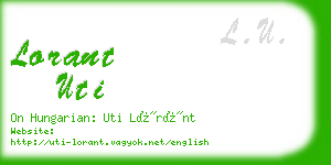 lorant uti business card